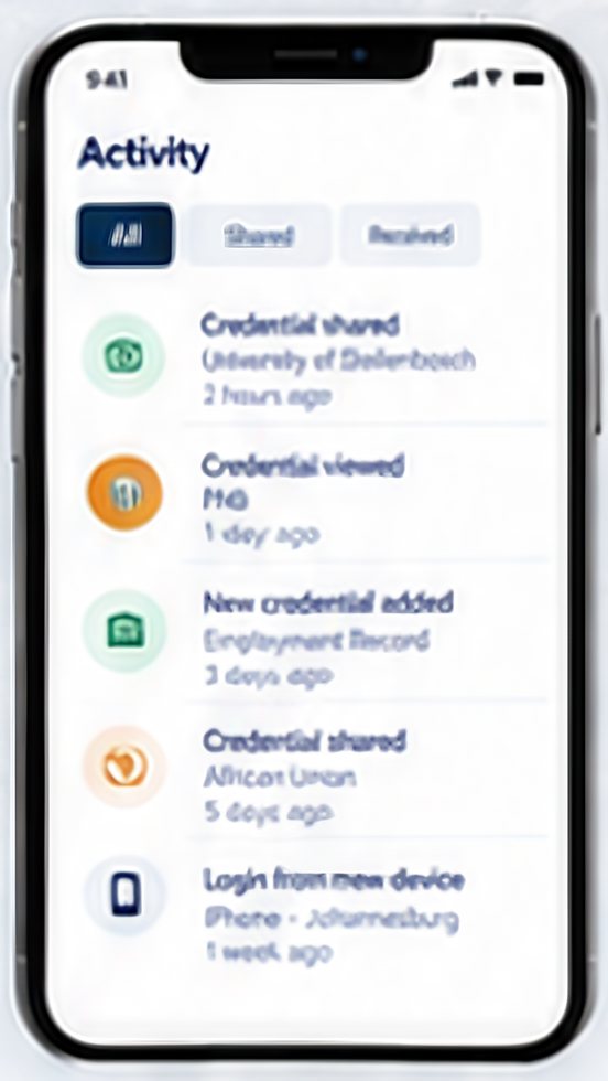 Track your activity
and stay informed.